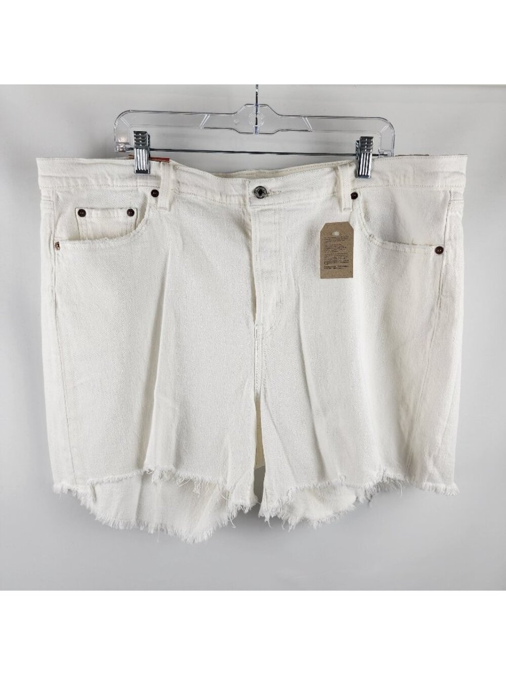 LEVIS Shorts Womens 20W White 501 High Rise Button Fly Jean Short (40x5) NWT